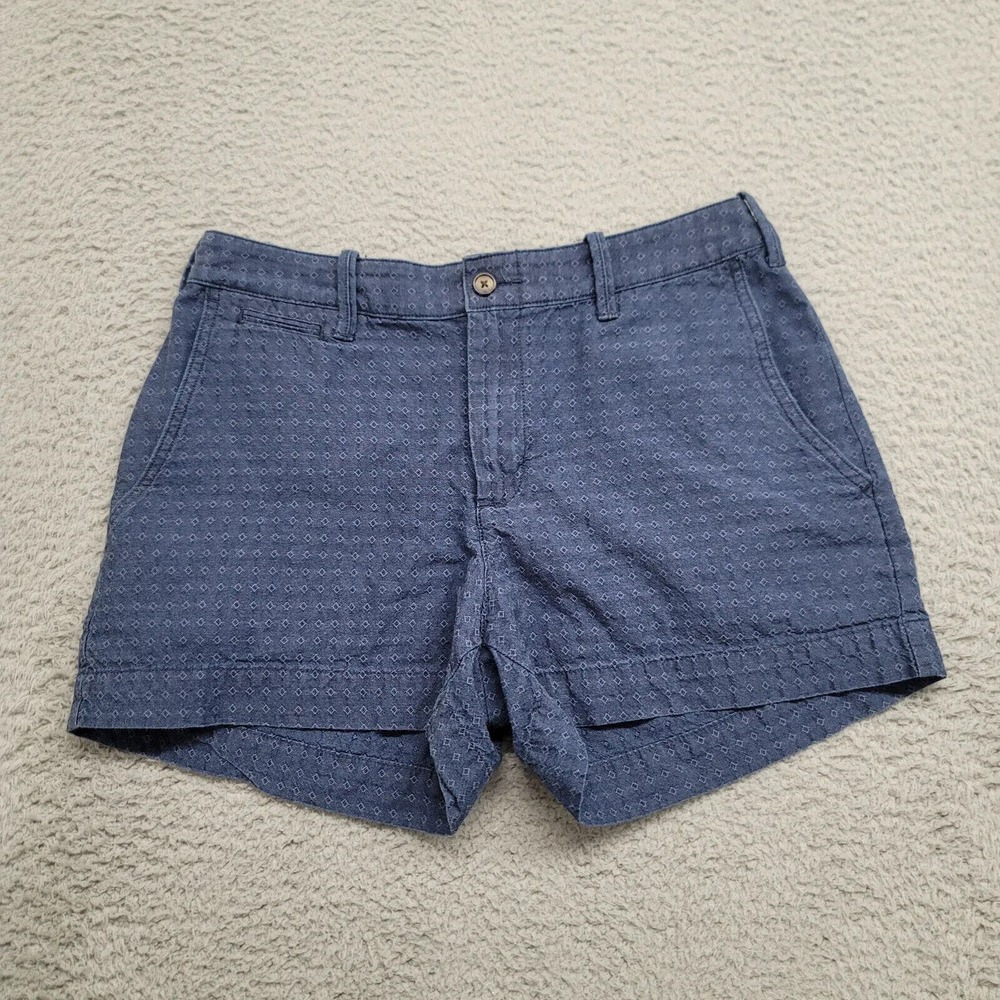Polo Ralph Lauren Shorts Womens 2 Blue Diamond All Over‎ Print Red Pony Beach